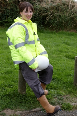 Girl in hi vis jacket 1